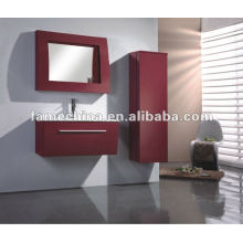 Hangzhou wall red gloss PVC modern bathroom furniture